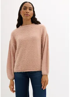 Pullover aus flauschigem Federgarn, bonprix