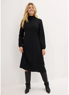 Midikleid aus strukturiertem Crépe, bonprix