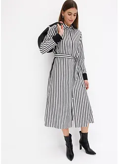 Hemdblusenkleid aus reiner Baumwolle, bonprix