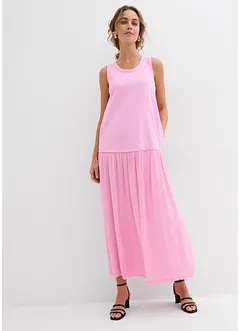 Maxikleid mit Materialmix, bonprix