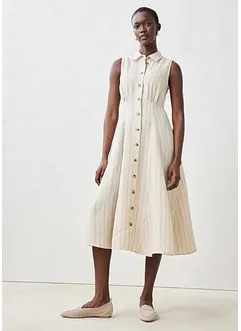 Hemdblusenkleid aus reinem Leinen, bonprix