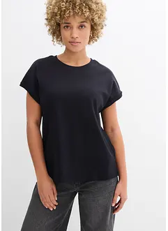 Vokuhila-Shirt aus schwerem Baumwoll-Jersey, bonprix