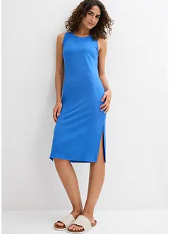 Rippkleid mit seitlichen Schlitzen aus fließendem Viskose-Mix, bonprix