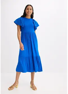 Jerseykleid mit Lochstickerei aus softem Viskose-Mix, bonprix