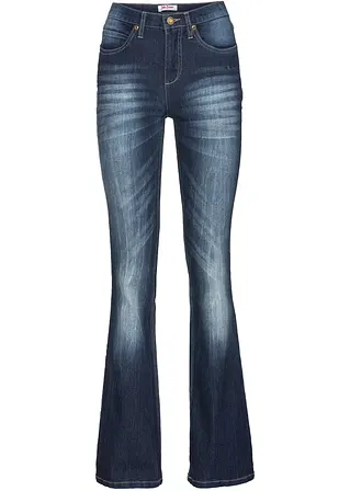 Komfort-Stretch-Jeans, Bootcut in blau von vorne - bonprix