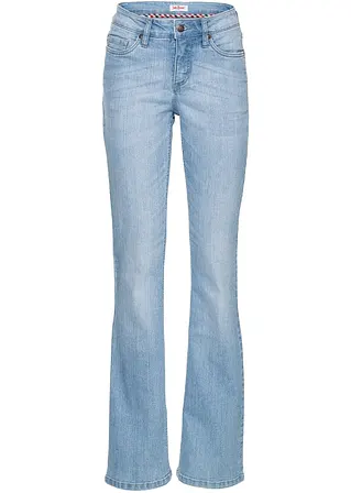 Komfort-Stretch-Jeans Bootcut in blau von vorne - bonprix