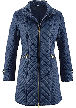 Kurz-Steppmantel in blau von vorne - bonprix