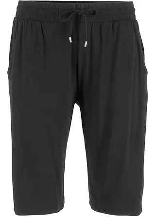 Jersey-Bermuda in schwarz von vorne - bonprix