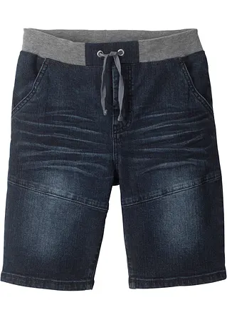 Stretch-Jeans-Bermuda, Regular Fit in blau von vorne - bonprix