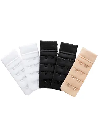 BH-Verlängerung (5er Pack) 2-Haken-Verschluss in beige - bonprix