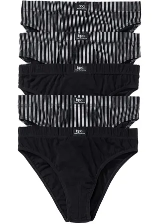 Slip (5er Pack) in schwarz von vorne - bonprix