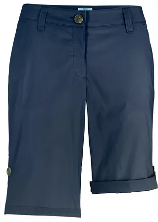 Stretch-Bermuda in blau von vorne - bonprix