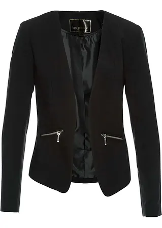 Kurzblazer in schwarz von vorne - bonprix