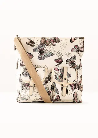 Stoffumhängetasche in beige - bonprix