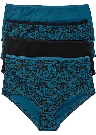 Maxipanty (4er Pack) mit Bio-Baumwolle in schwarz von vorne - bonprix