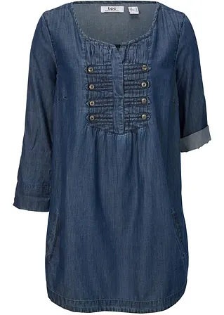 Halbarm-Bluse in blau - bonprix