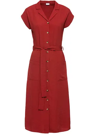 Blusenkleid in rot von vorne - bonprix