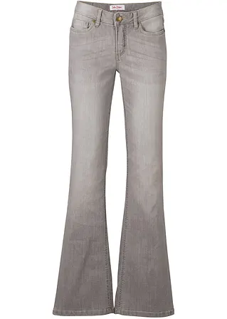 Komfort-Stretch-Jeans Bootcut in grau von vorne - bonprix