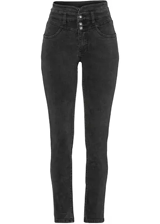 Skinny-Jeans in grau von vorne - bonprix