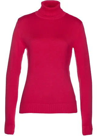 Rollkragenpullover in rot von vorne - bonprix