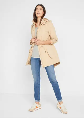 Parka in beige im Look von vorne (Totalaufnahme) - bonprix