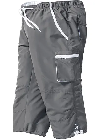 Mikrofaser 3/4-Schlupfhose in grau von vorne - bonprix