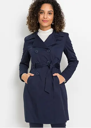 Trenchcoat in blau von vorne (Totalaufnahme) - bonprix