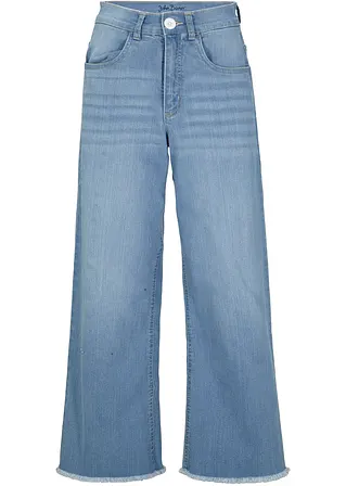 7/8-Komfort-Stretch-Jeans, Wide Fit in blau von vorne - bonprix