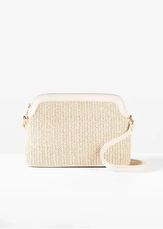 Umhängetasche in Strohoptik in beige - bonprix