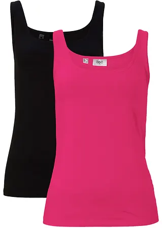 Top (2er Pack) in pink von vorne - bonprix