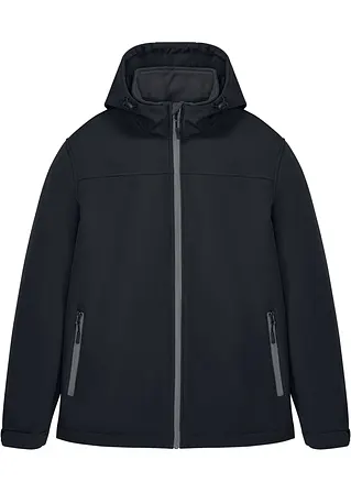 Softshelljacke in schwarz von vorne - bonprix