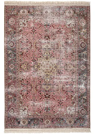 Teppich mit Orientmotiv und Fransen in rosa - bpc living bonprix collection