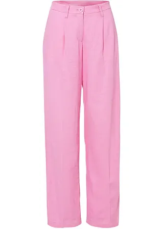 Leinenhose in pink von vorne - bonprix