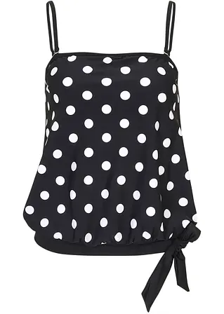 Oversize Tankini Oberteil in schwarz von vorne - bonprix