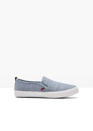 Slipper in blau von vorne - bonprix