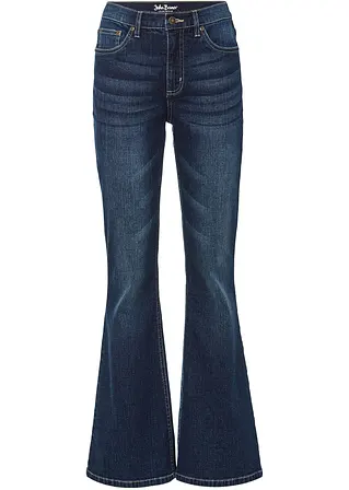 Flared Jeans High Waist in blau von vorne - bonprix