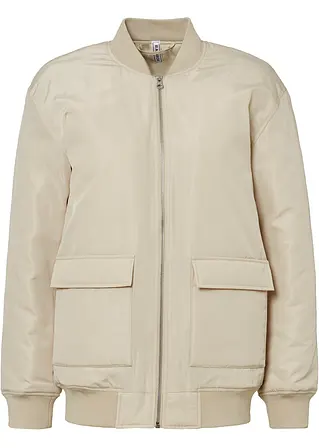 Blouson Oversized in beige von vorne - RAINBOW