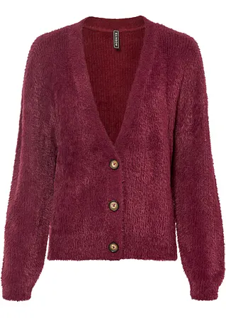 Strickjacke mit Viskose in rot von vorne - bonprix