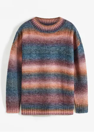 Pullover mit Farbverlauf und Wollanteil in rosa von vorne - bpc bonprix collection