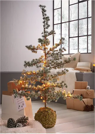 Kunst-Weihnachtsbaum Zeder mit Ballen in grün - bonprix