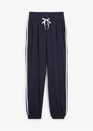 Jogginghose aus Baumwolle in blau von vorne - bonprix