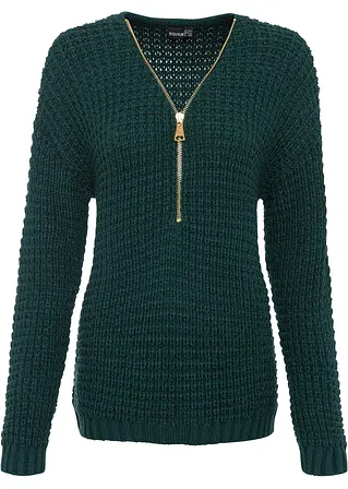 Pullover in grün von vorne - bonprix