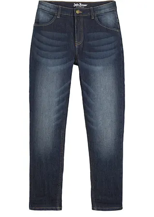 Thermojeans mit Fleecefutter, Slim Fit in blau von vorne - bonprix