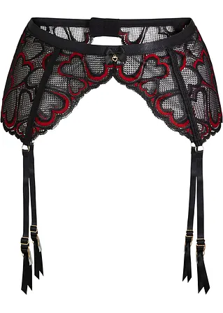 Strapsgürtel in schwarz von vorne - bonprix
