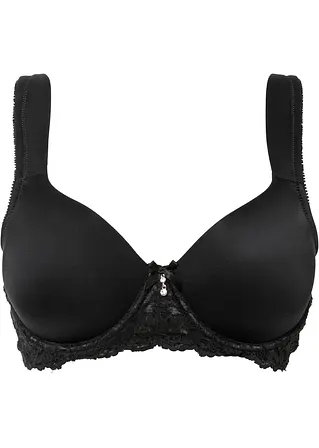 Schalen BH mit Bügel in schwarz von vorne - bonprix