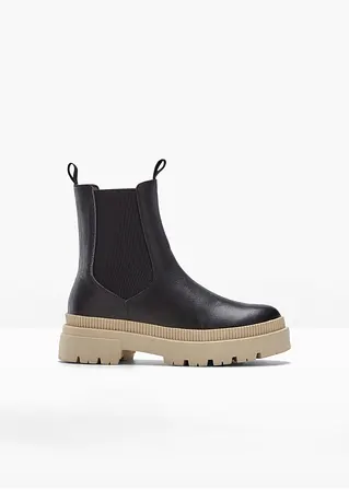 Chelsea Boot in schwarz von vorne - bonprix