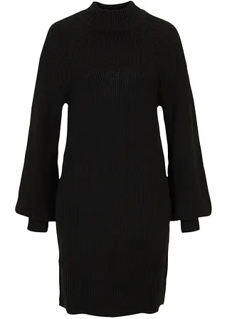 Strickkleid in schwarz von vorne - bonprix