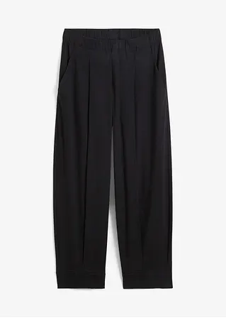 Twillhose aus elastischem Baumwoll-Mix in schwarz von vorne - bonprix