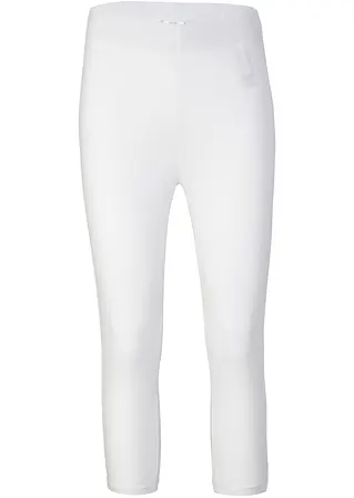 Capri-Leggings mit Bequembund in weiß von vorne - bonprix