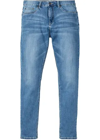 Regular Fit Stretch-Jeans, Tapered in blau von vorne - bonprix